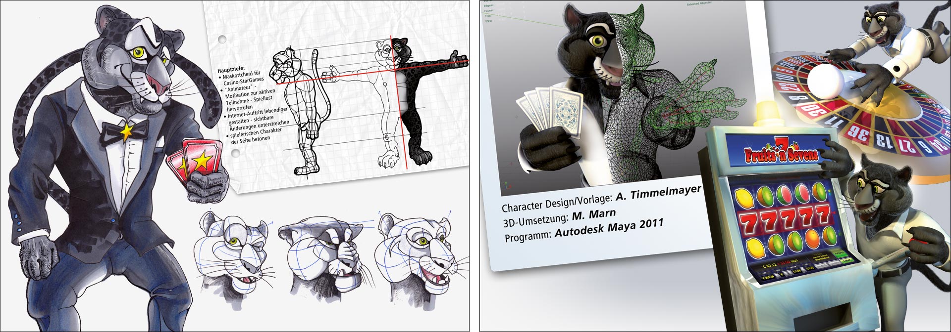 Illustrations-Portfolio - Greentube - 3D-Character für Stargames