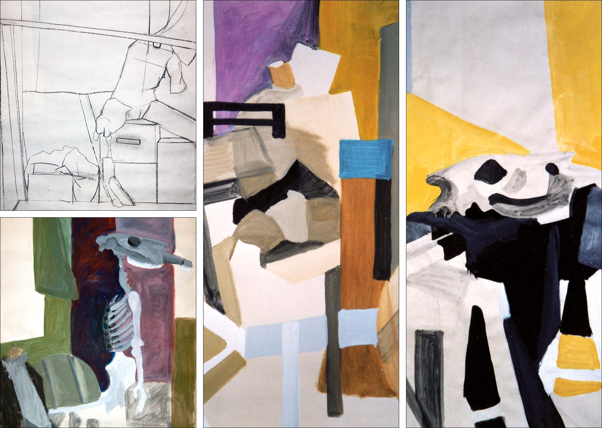 Kubismus Kompositionsstudien Graphische